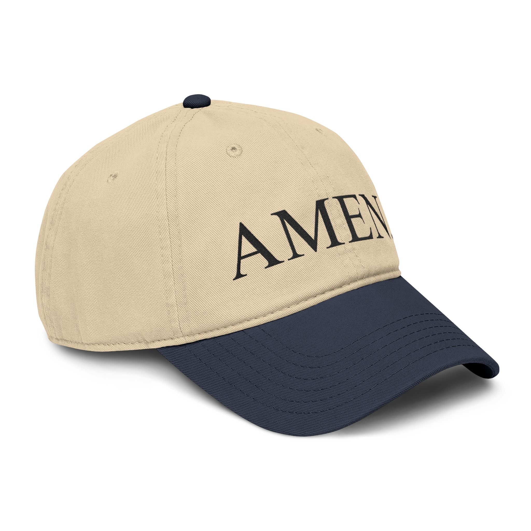 AMEN. Hat — Garment Washed Vintage Christian Baseball Cap | Embroidered Faith Hat