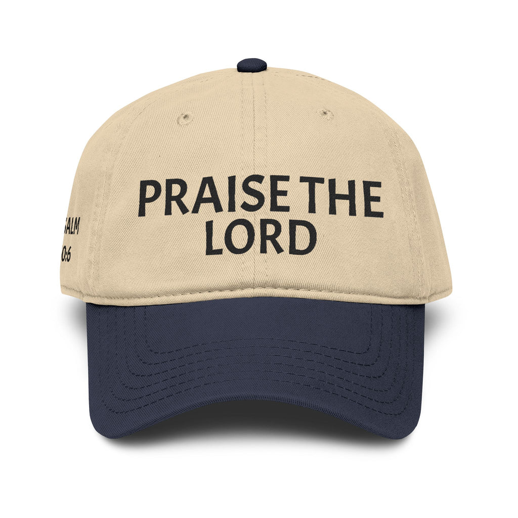 Praise the Lord Hat — Psalm 150:6 Embroidered Two-Tone Dad Cap