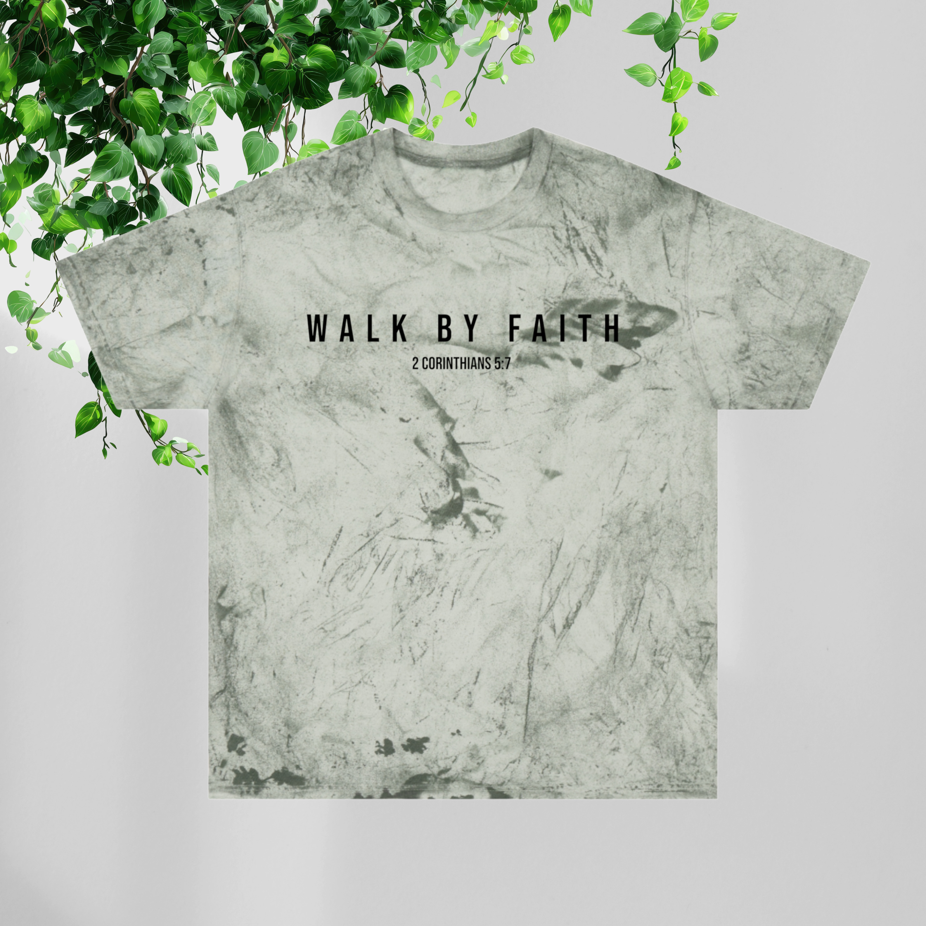 Walk By Faith Color Blast T-Shirt — Women's Tie-Dye Christian Tee | 2 Corinthians 5:7