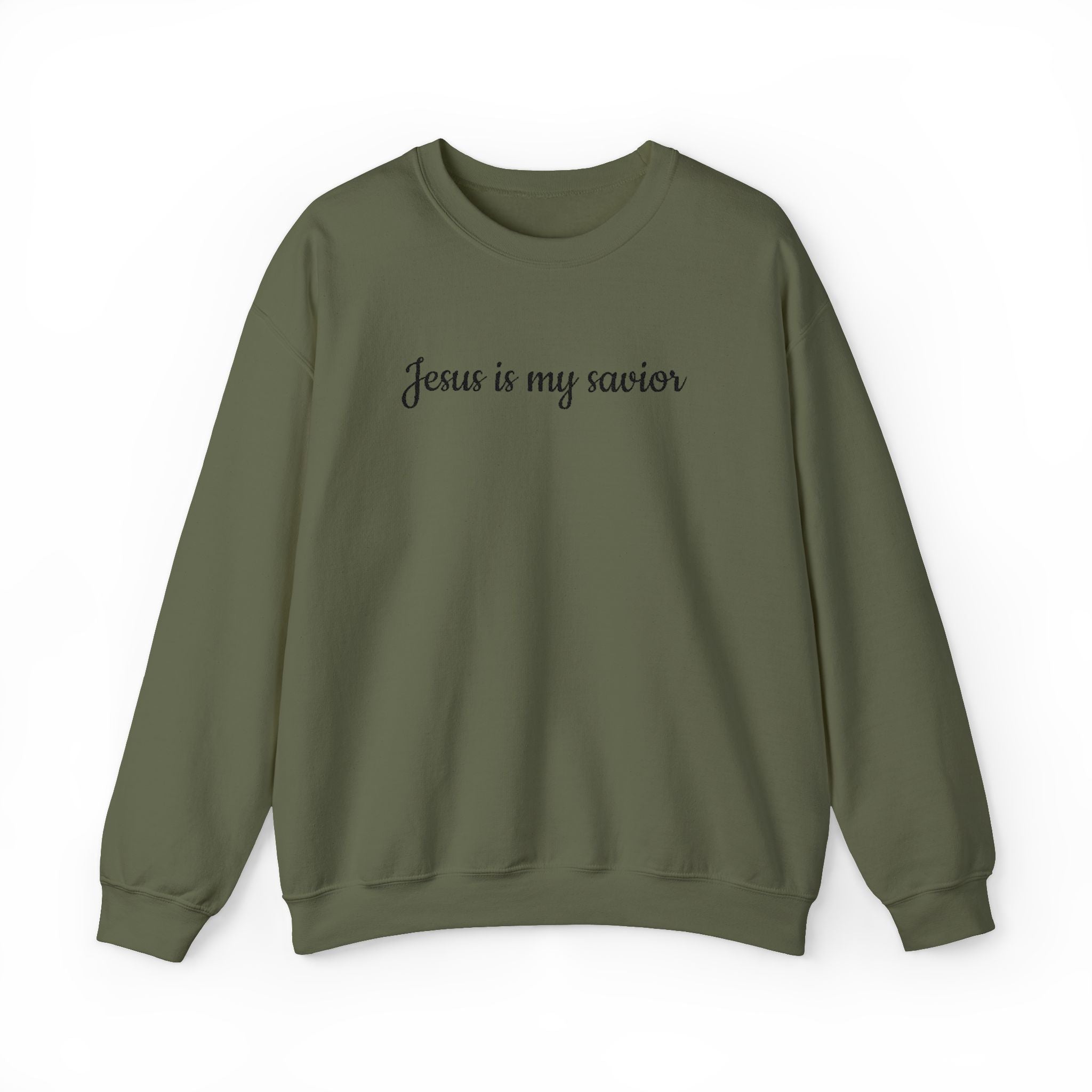 Jesus Is My Savior Embroidery Sweatshirt