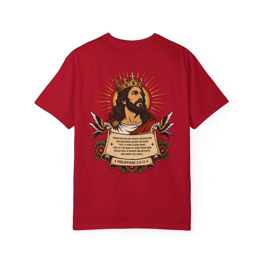Christ Is King Tee — Traditional Tattoo Front & Back Shirt