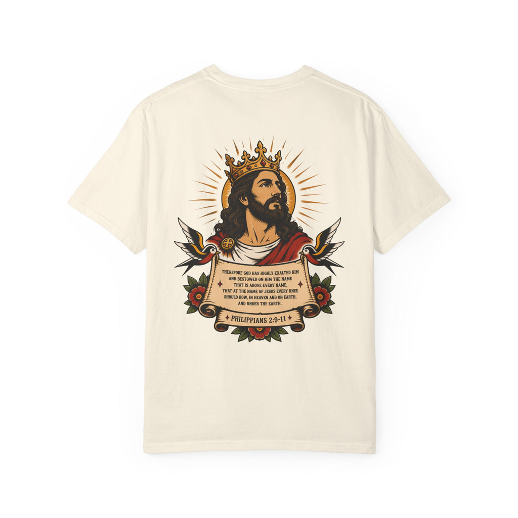 Christ Is King Tee — Traditional Tattoo Front & Back Shirt