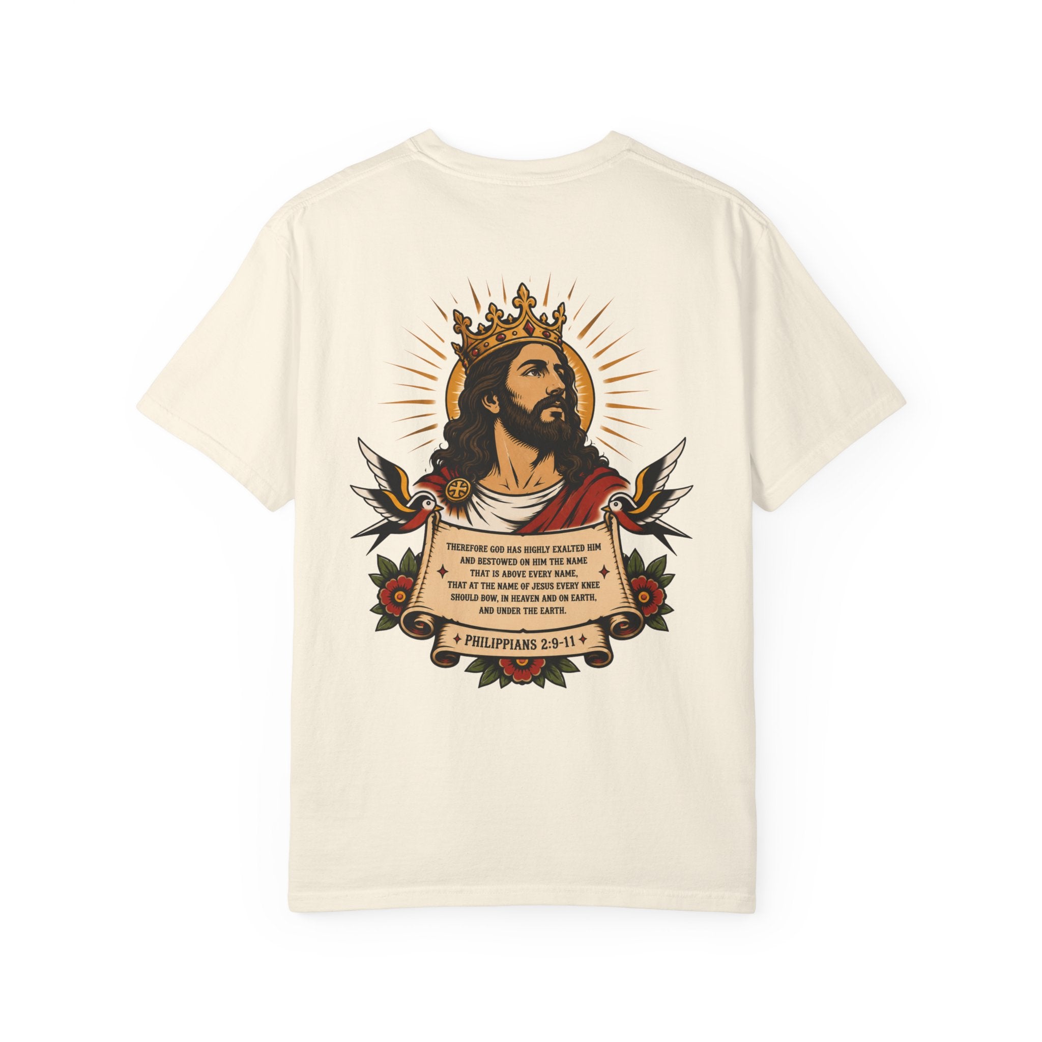 Christ Is King Tee — Traditional Tattoo Front & Back Shirt
