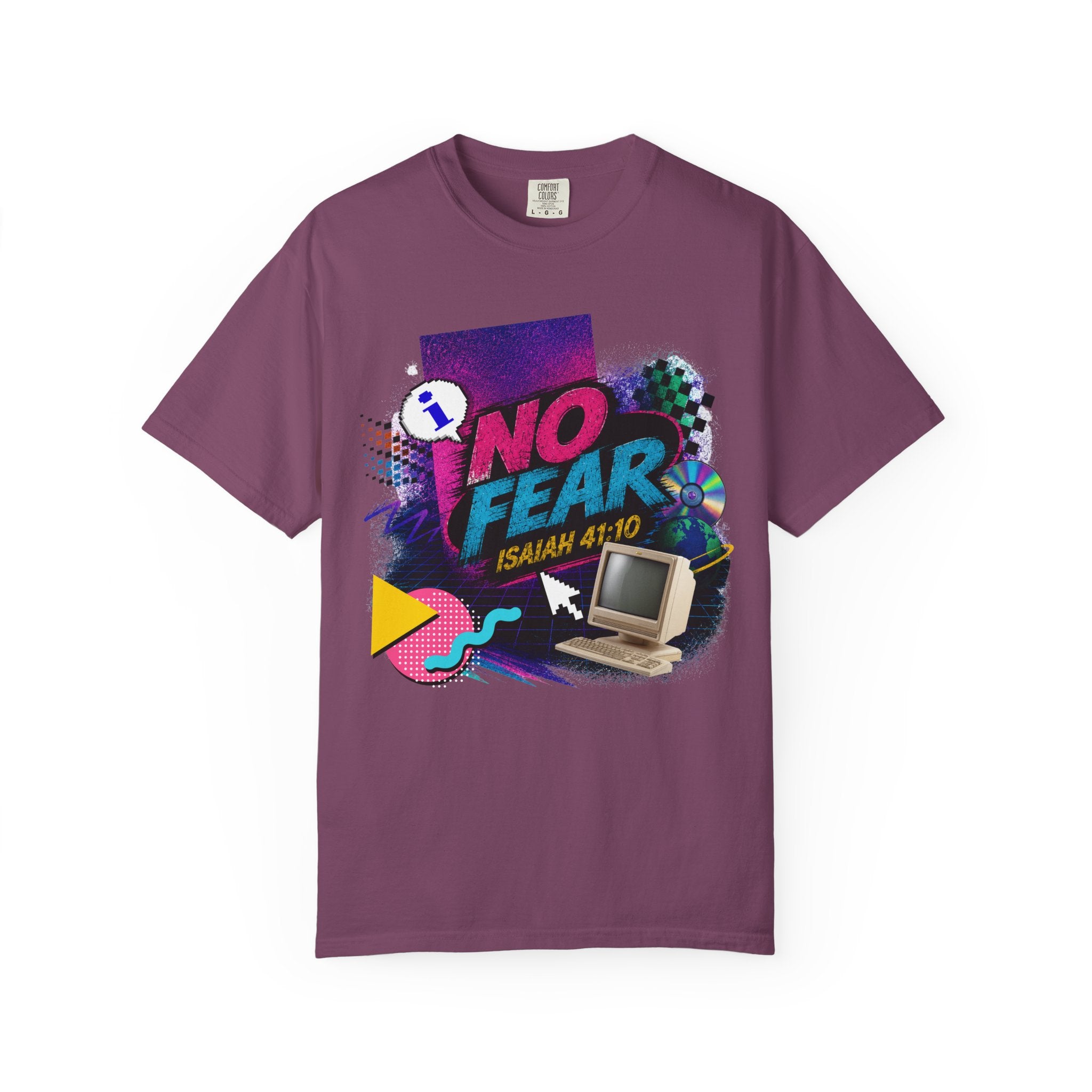 No Fear Tee — Retro 90s Isaiah 41:10 Comfort Colors T-Shirt