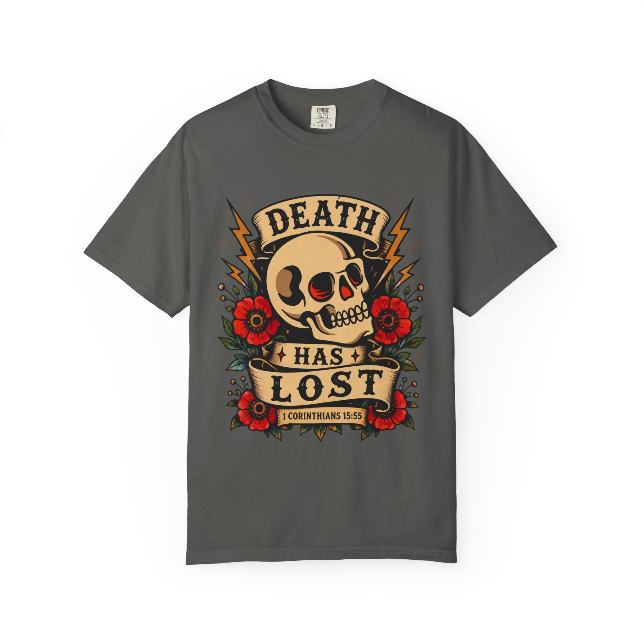 Death Has Lost Tee — Christian Tattoo Shirt
