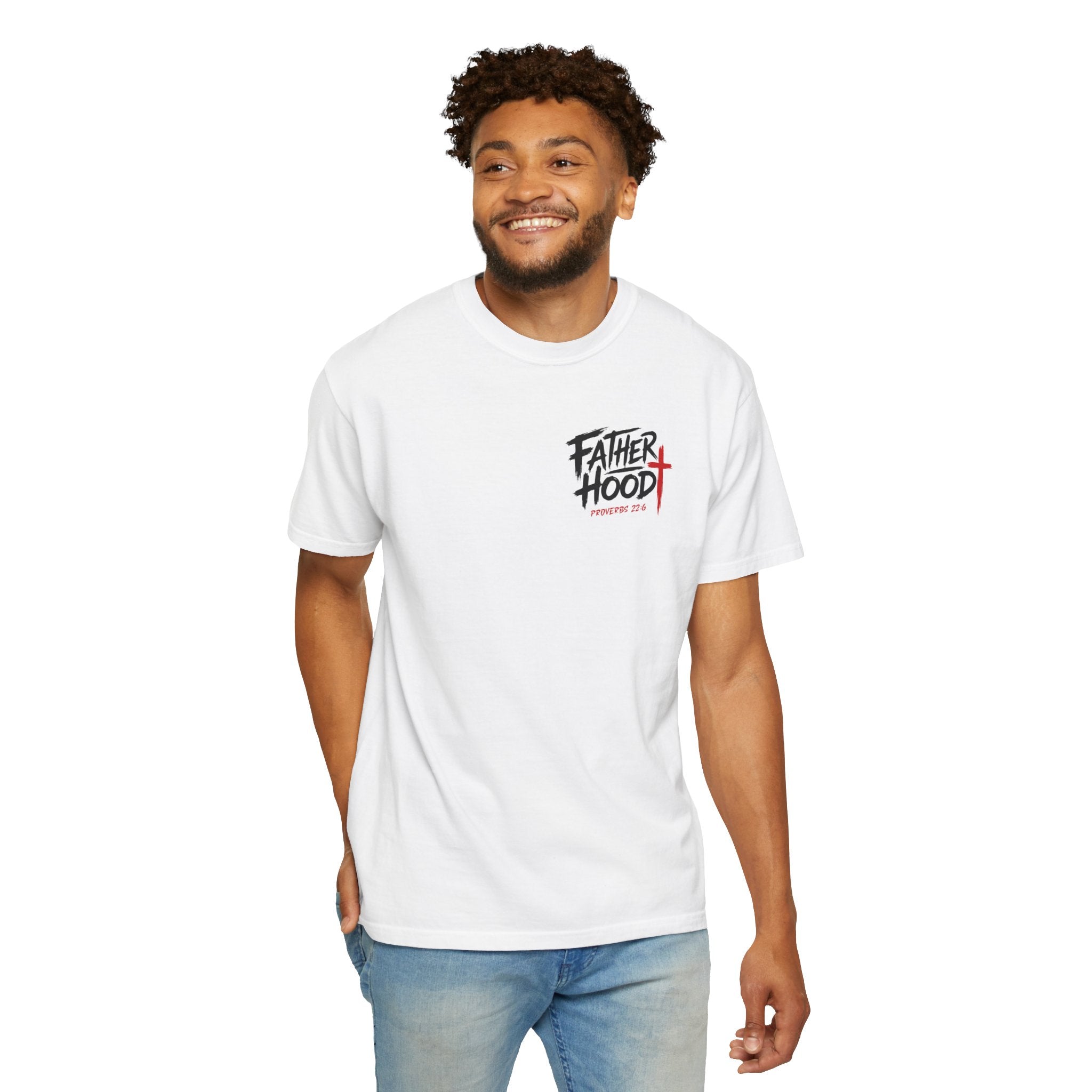 Fatherhood is Kingdom Work T-Shirt — Comfort Colors Christian Dad Tee | Proverbs 22:6