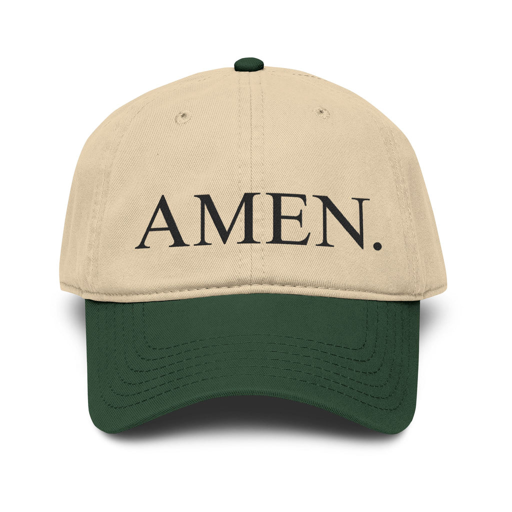 AMEN. Hat — Garment Washed Vintage Christian Baseball Cap | Embroidered Faith Hat
