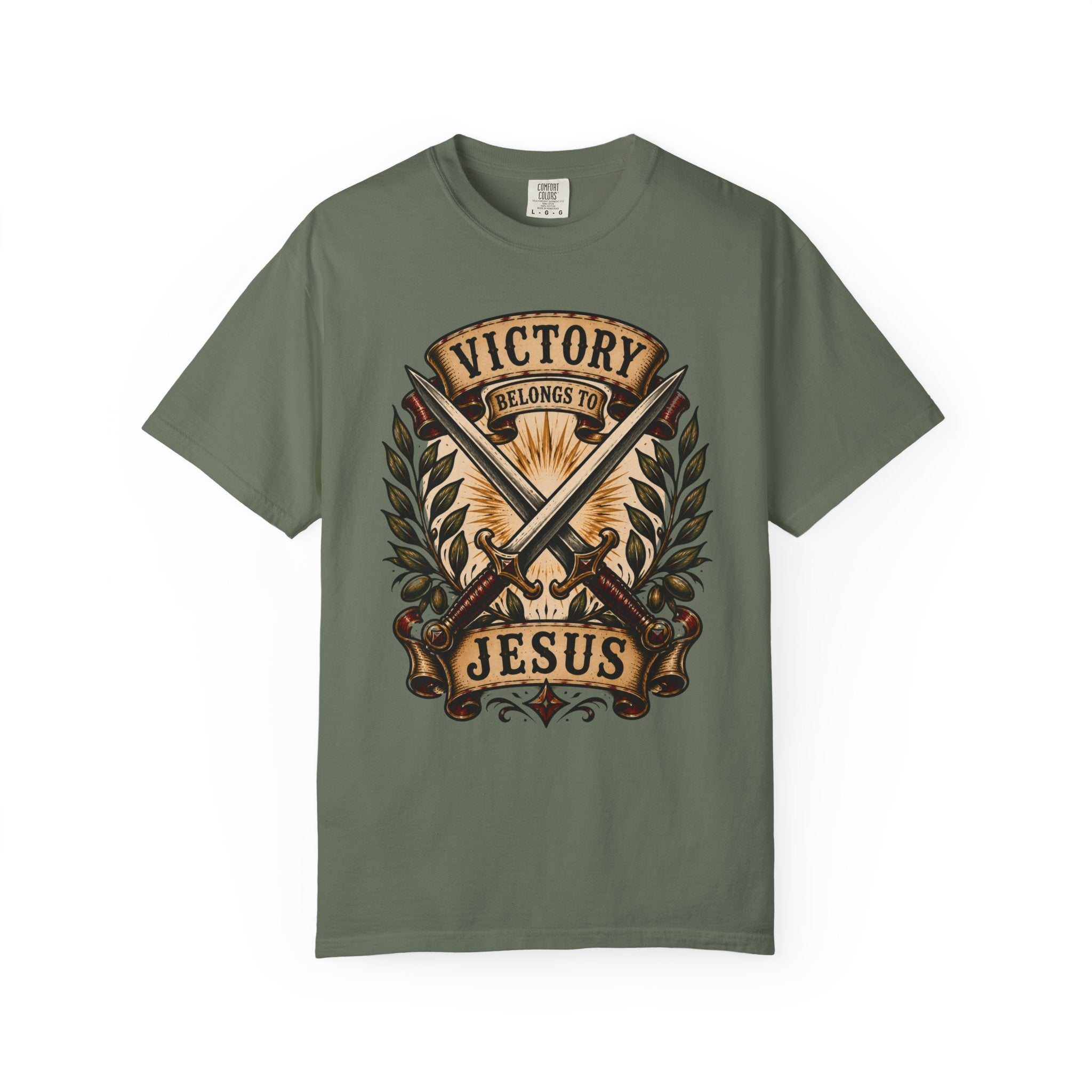 Victory Belongs to Jesus Tee — Christian Tattoo Shirt