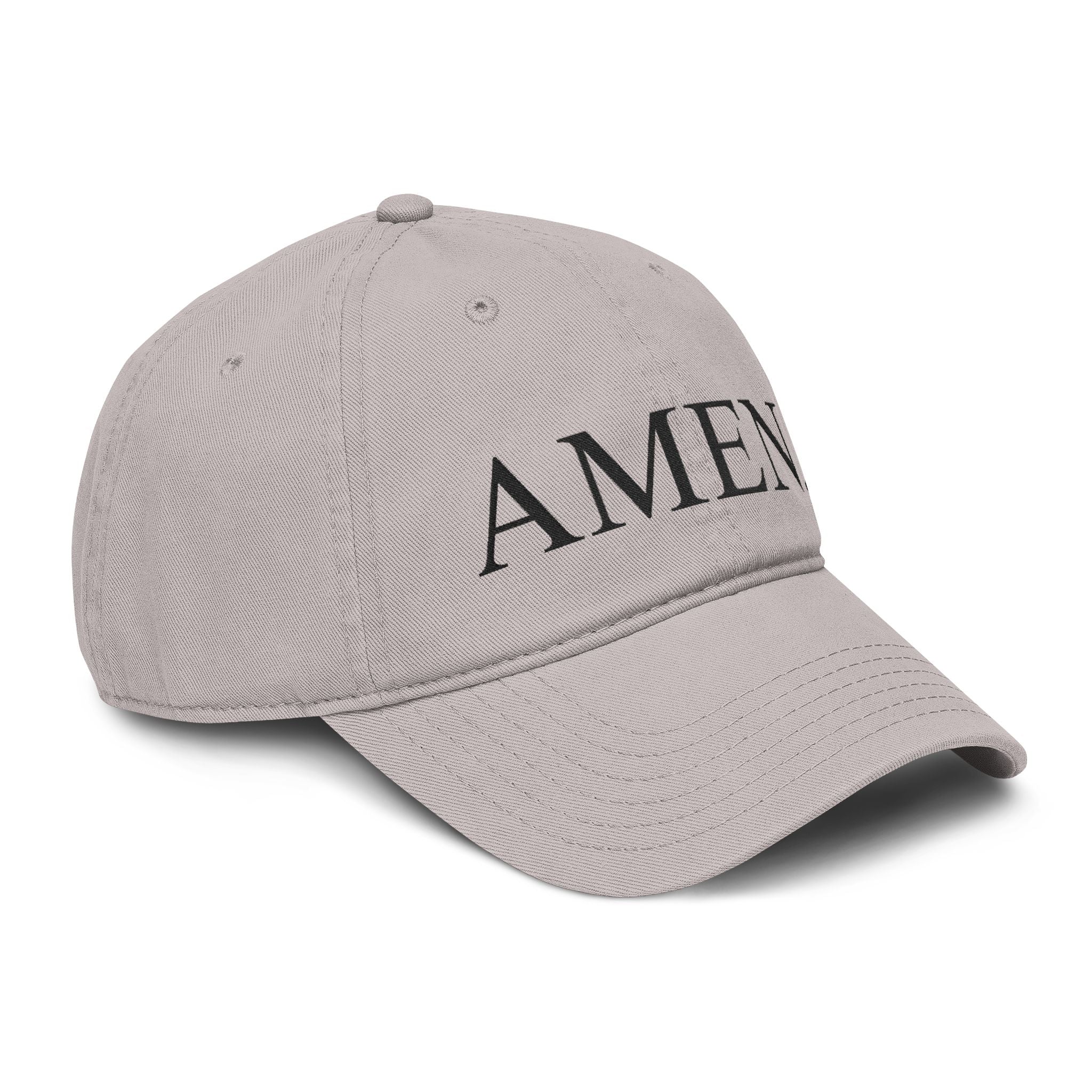 AMEN. Hat — Garment Washed Vintage Christian Baseball Cap | Embroidered Faith Hat