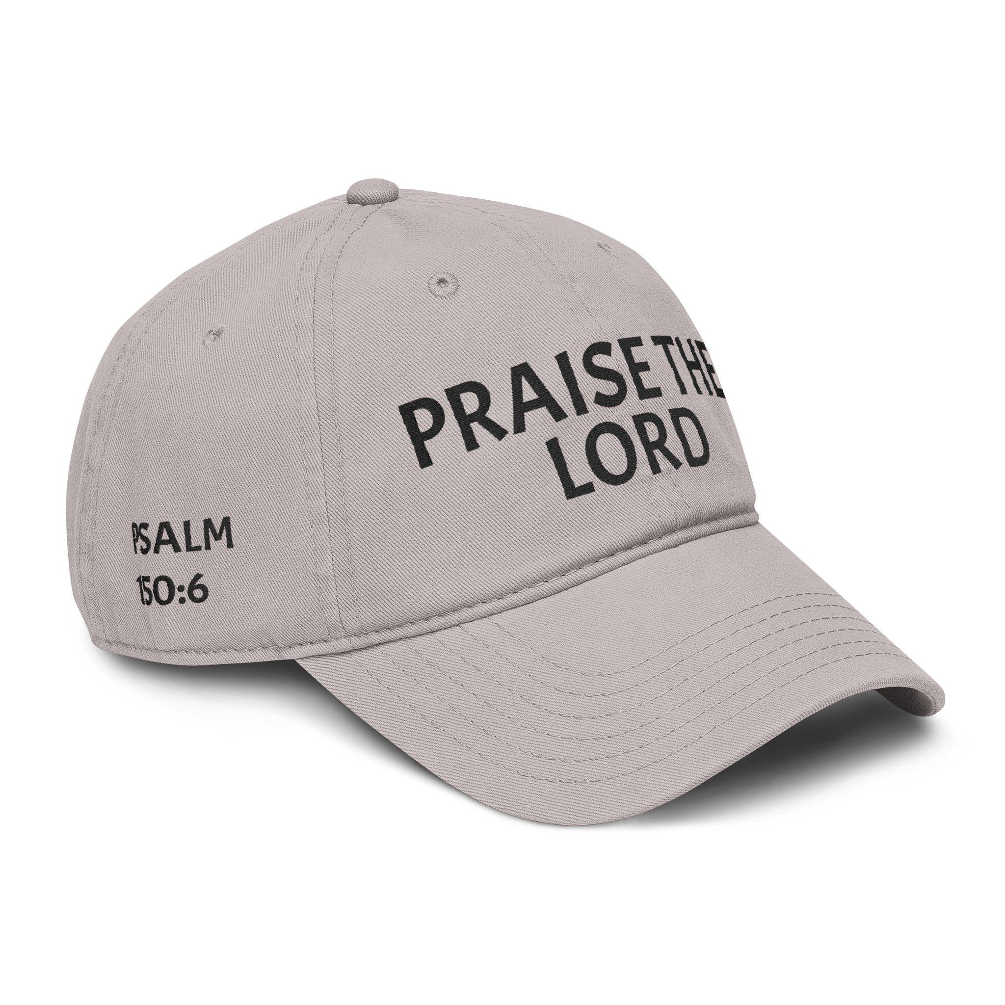 Praise the Lord Hat — Psalm 150:6 Embroidered Two-Tone Dad Cap