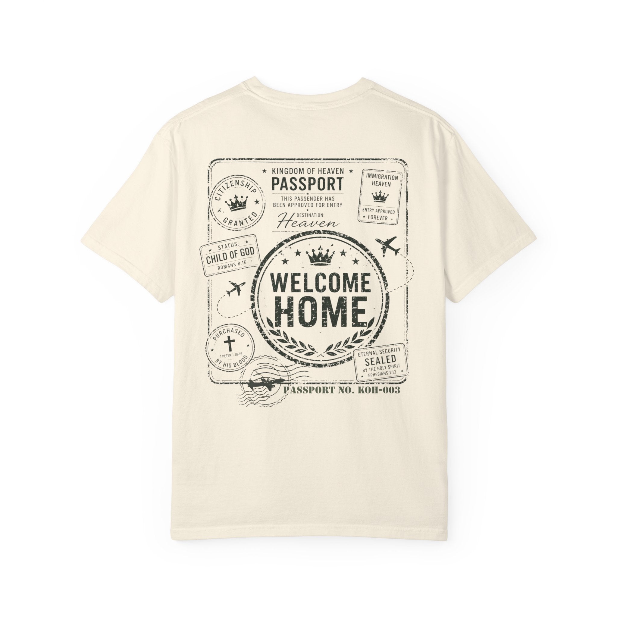 Adopted Tee — Child of God Kingdom of Heaven Passport Comfort Colors T-Shirt