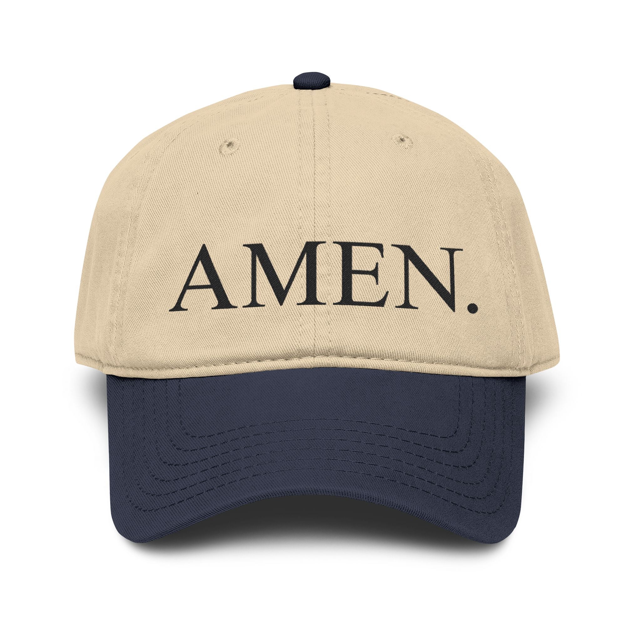 AMEN. Hat — Garment Washed Vintage Christian Baseball Cap | Embroidered Faith Hat