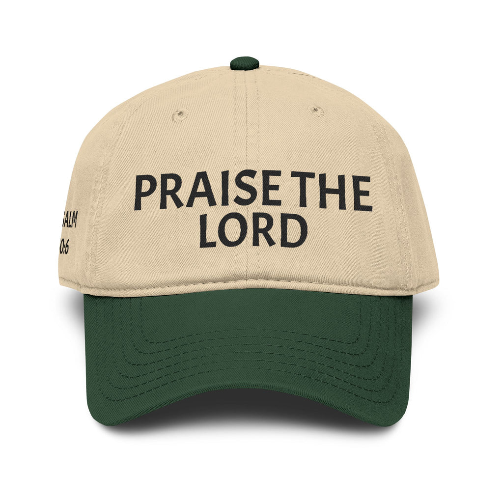 Praise the Lord Hat — Psalm 150:6 Embroidered Two-Tone Dad Cap