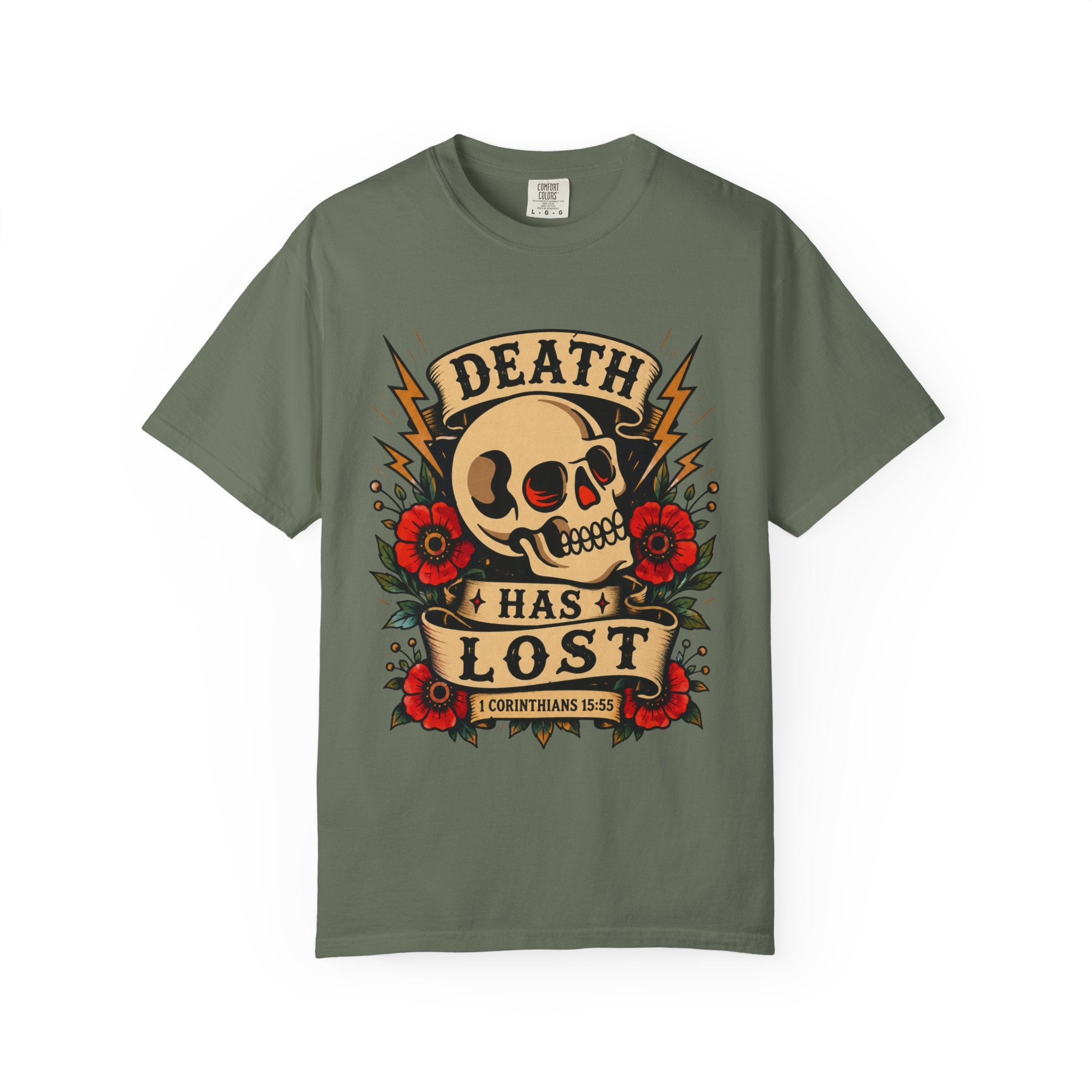 Death Has Lost Tee — Christian Tattoo Shirt