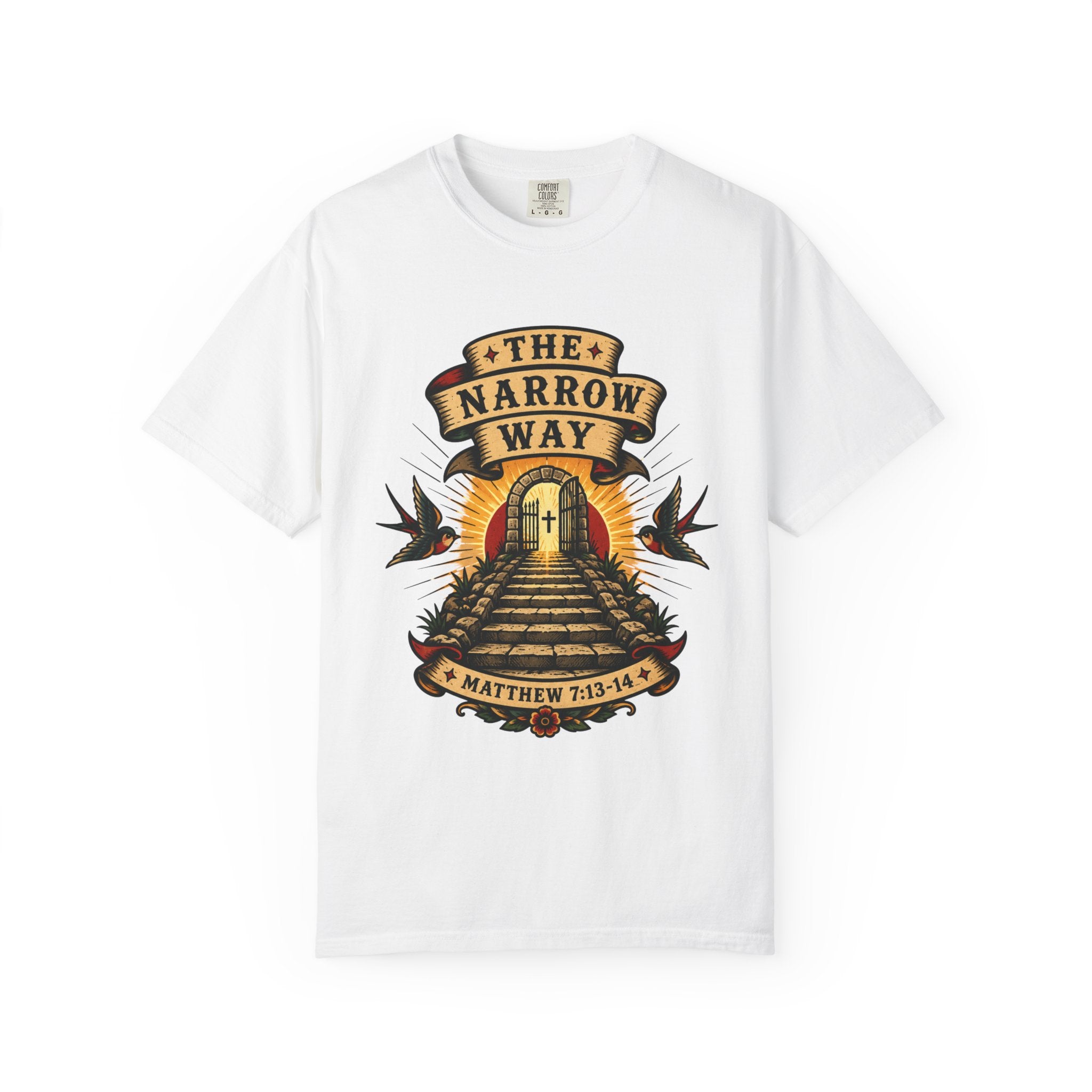 The Narrow Way Tee — Christian Tattoo Shirt