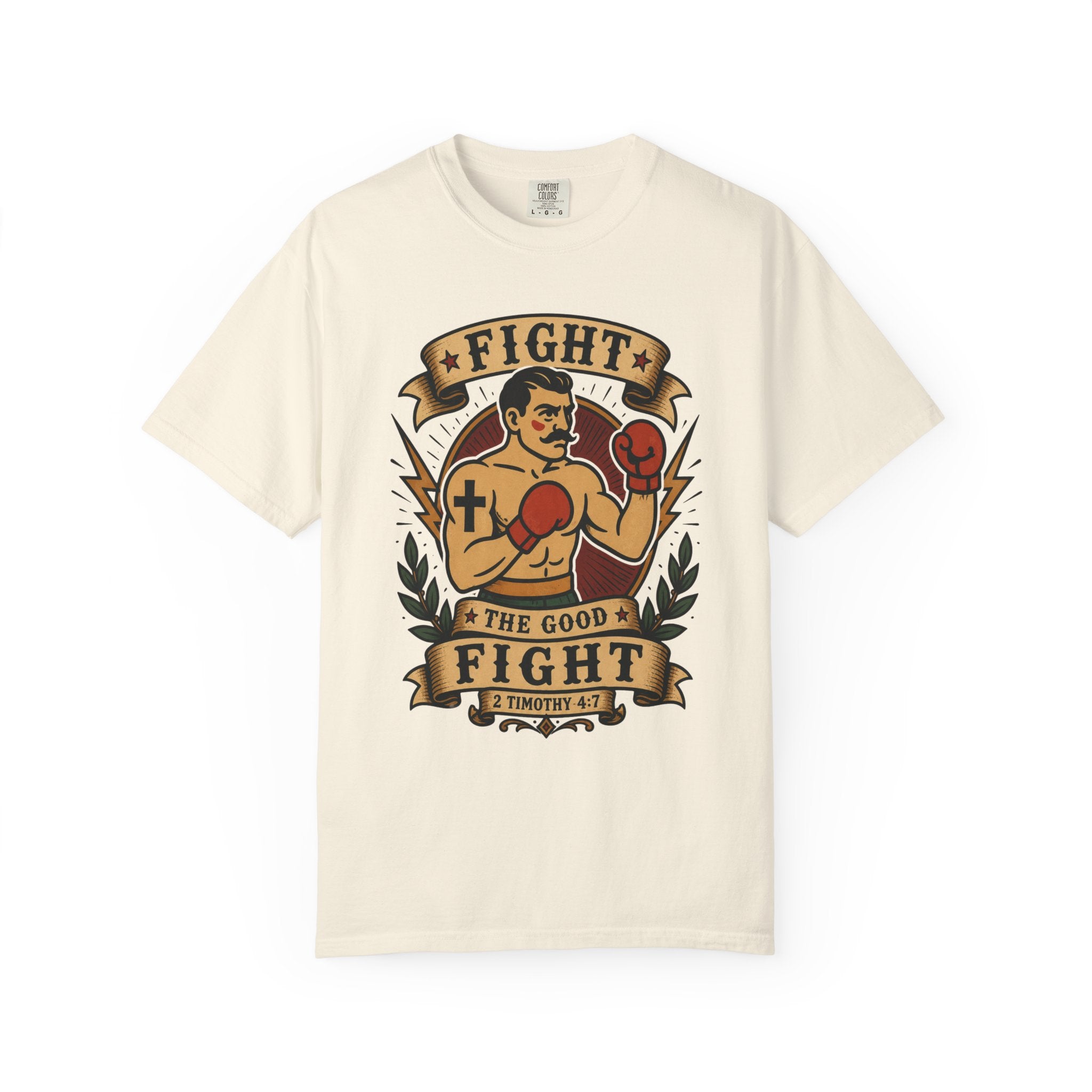 Fight the Good Fight Tee — Christian Tattoo Shirt