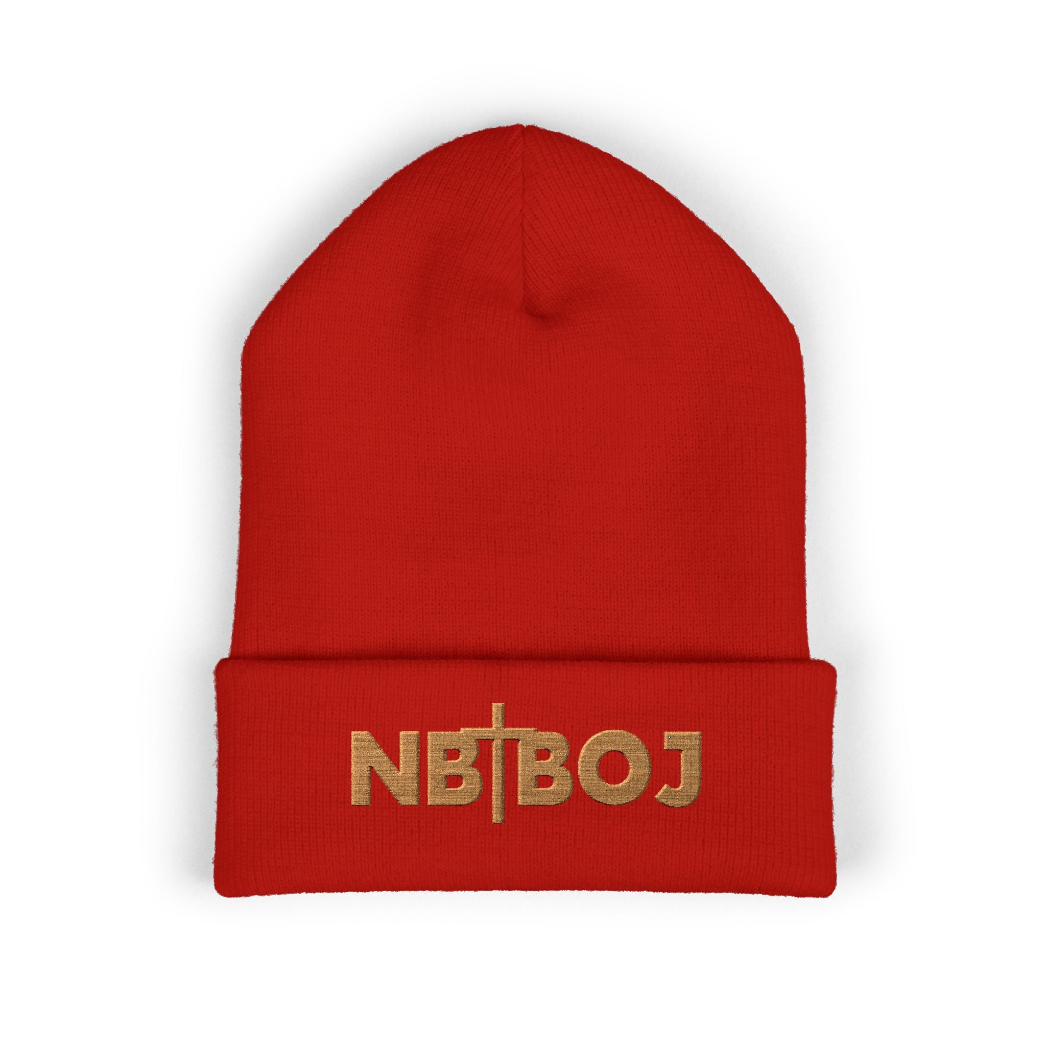 NBTBOJ Beanie — Nothing But the Blood of Jesus Embroidered Cuffed Beanie | Loud About God