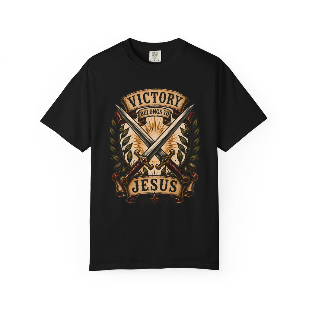 Victory Belongs to Jesus Tee — Christian Tattoo Shirt