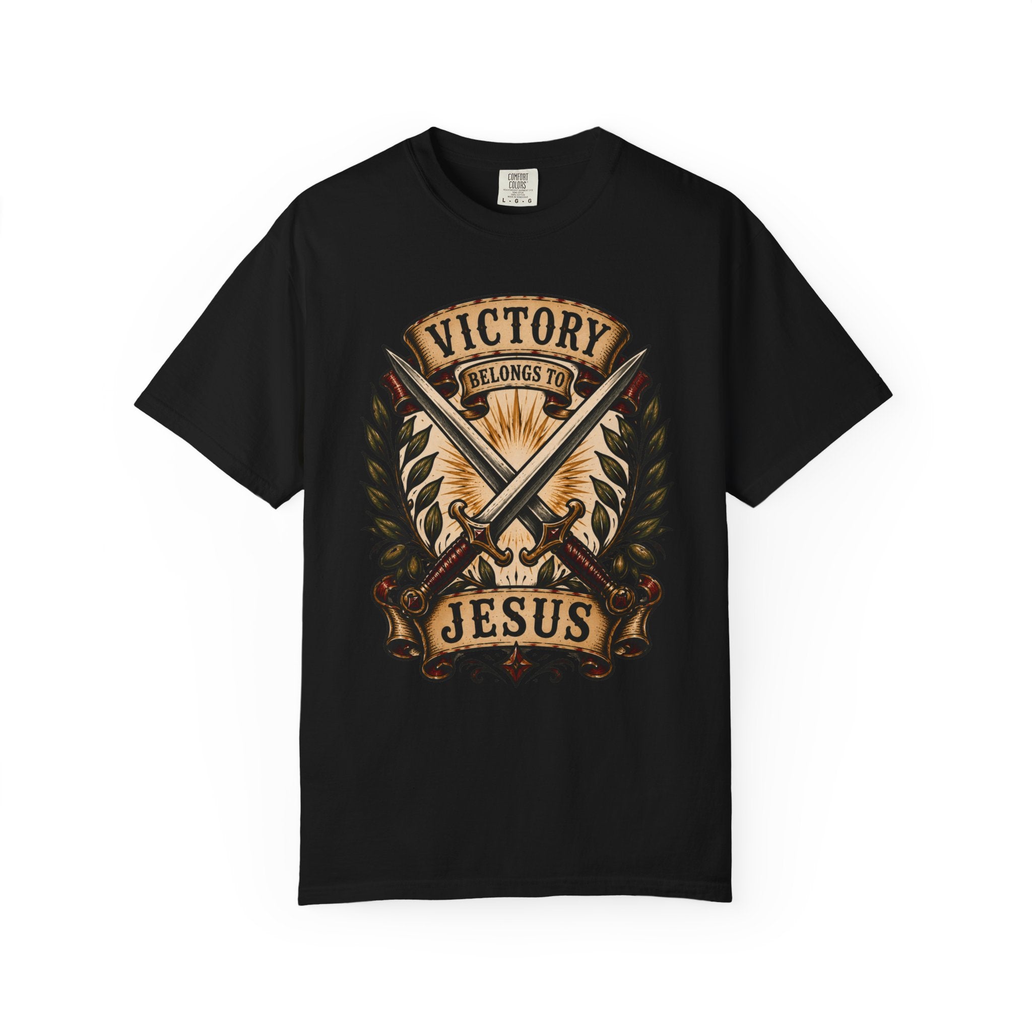 Victory Belongs to Jesus Tee — Christian Tattoo Shirt