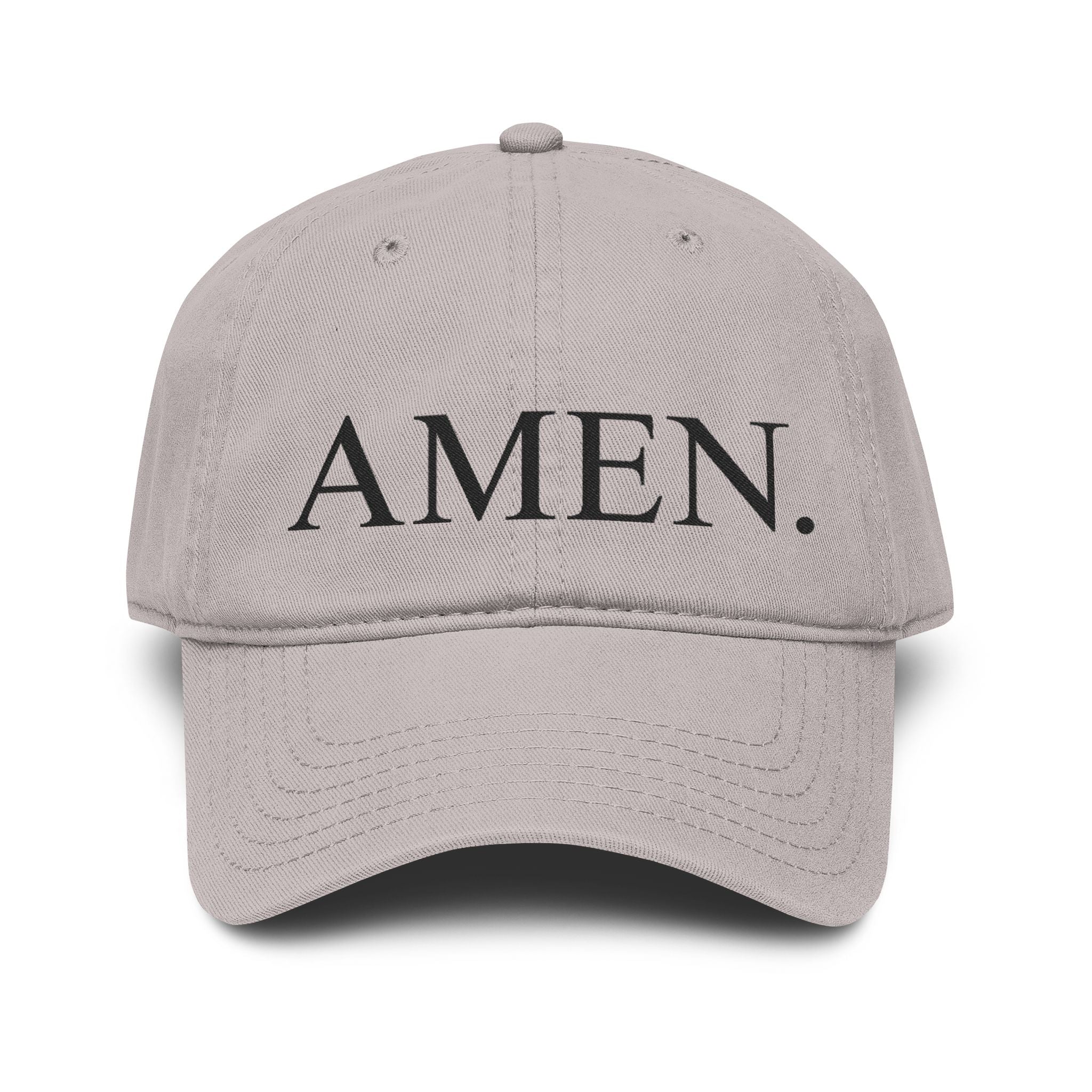 AMEN. Hat — Garment Washed Vintage Christian Baseball Cap | Embroidered Faith Hat