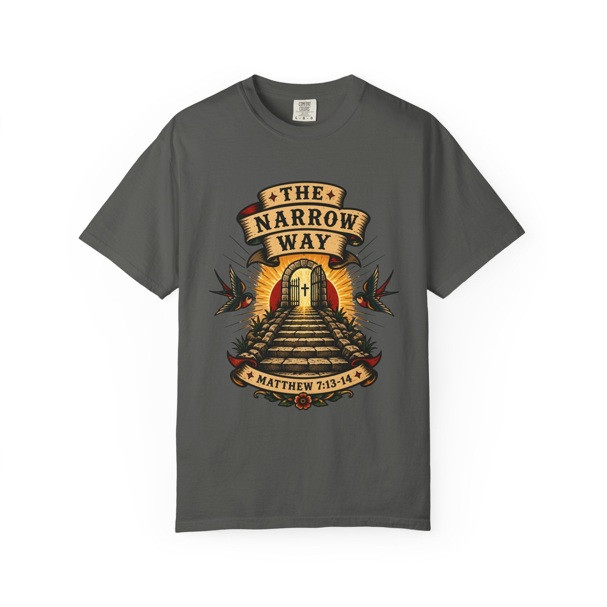 The Narrow Way Tee — Christian Tattoo Shirt