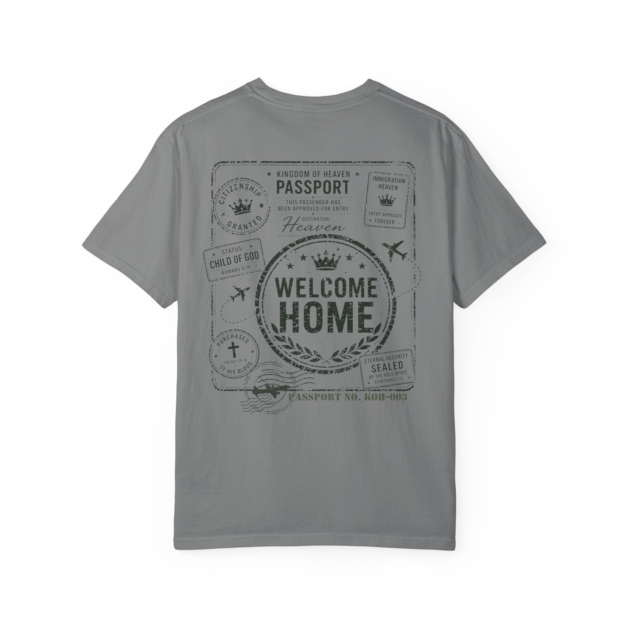 Adopted Tee — Child of God Kingdom of Heaven Passport Comfort Colors T-Shirt