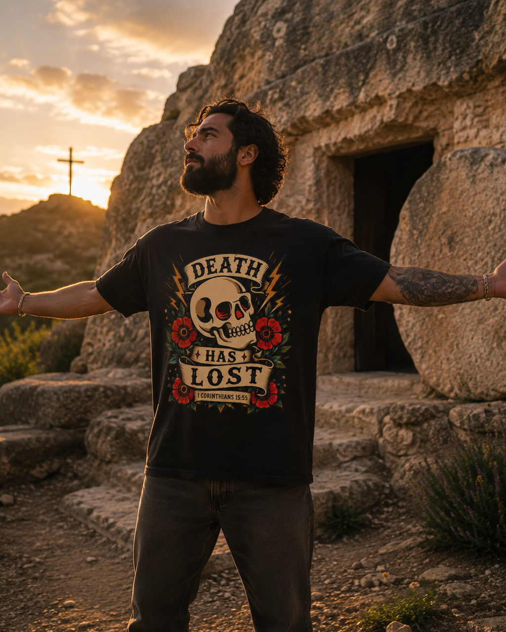 Death Has Lost Tee — Christian Tattoo Shirt