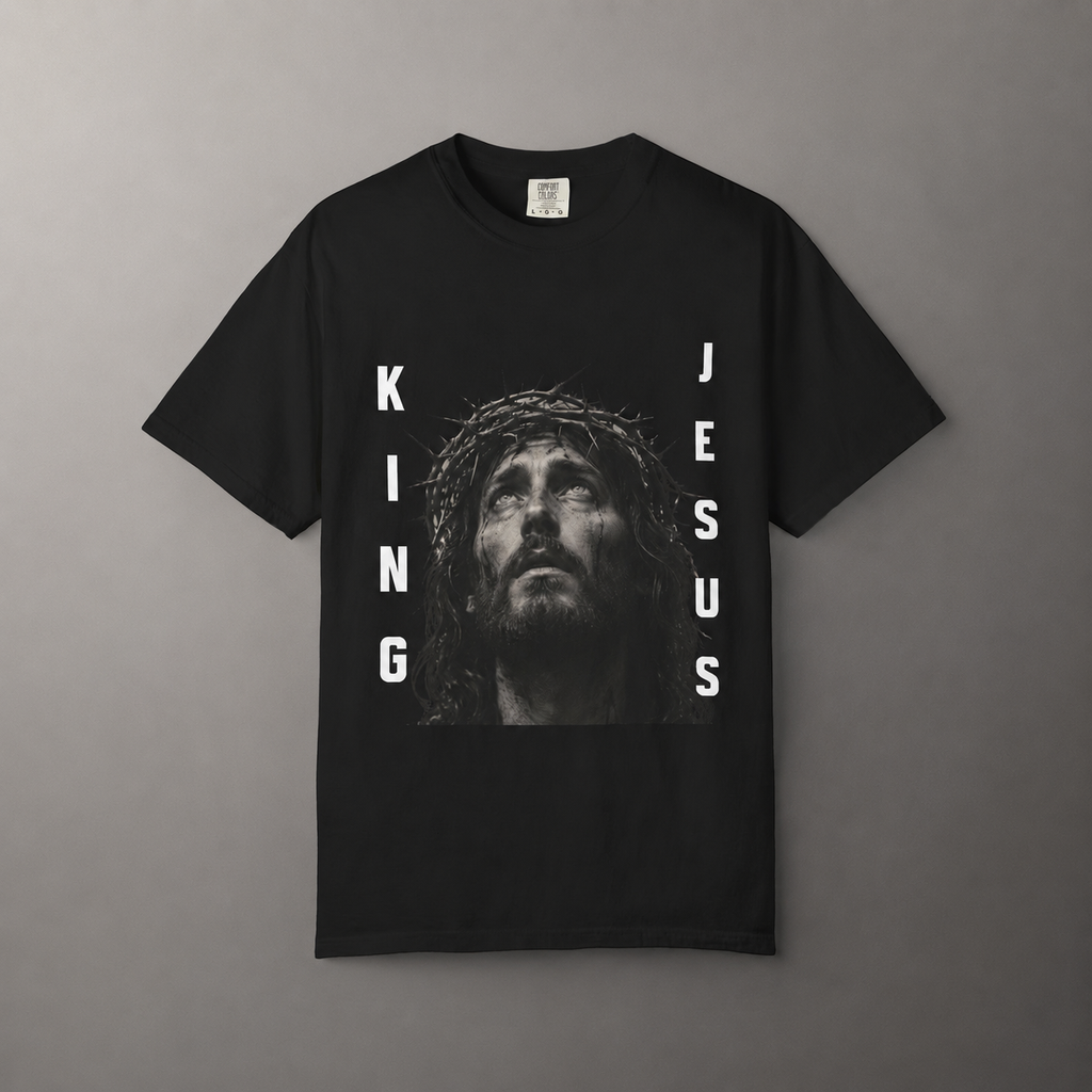 Jesus King T-Shirt — Crown of Thorns Christian Faith Graphic Tee