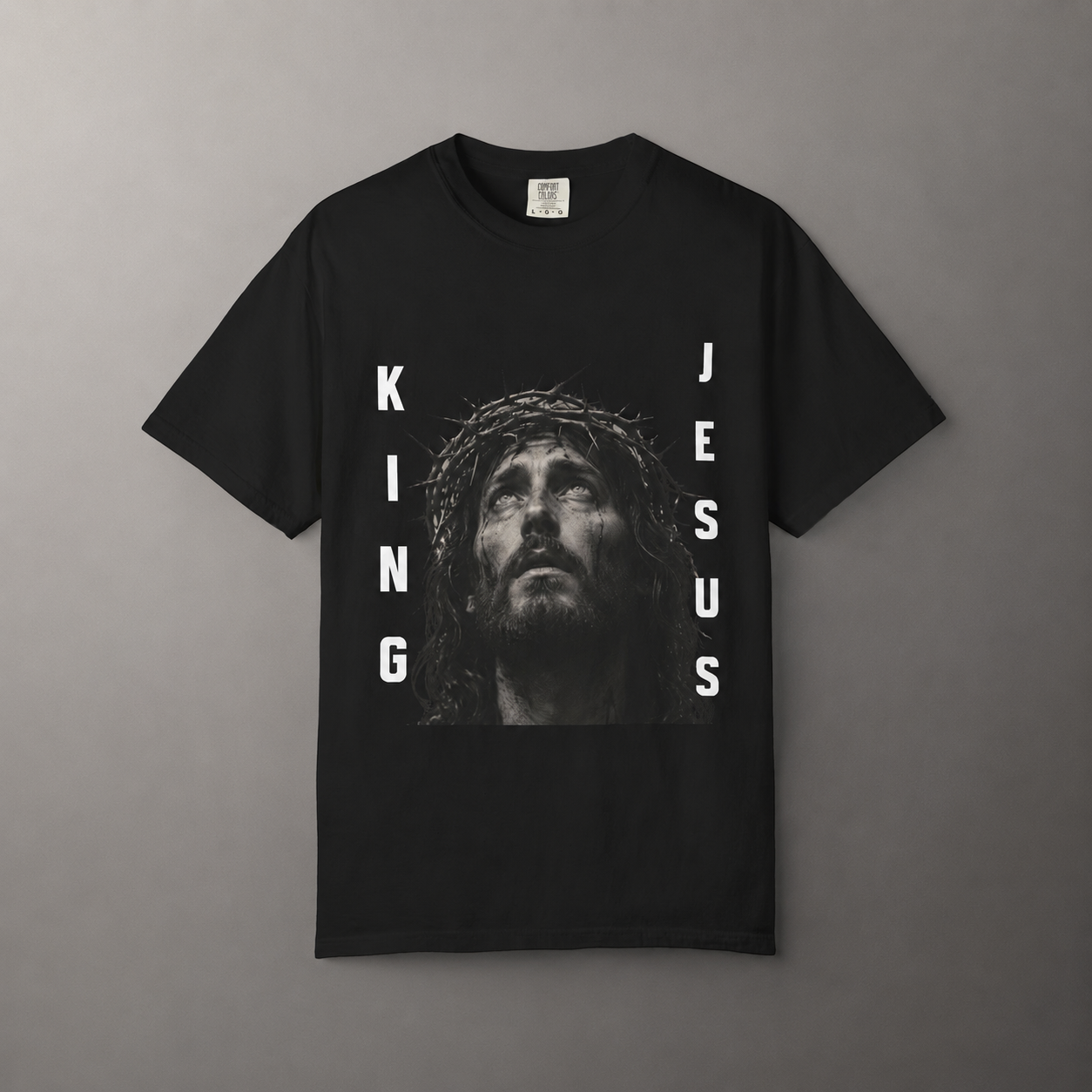 Jesus King T-Shirt — Crown of Thorns Christian Faith Graphic Tee