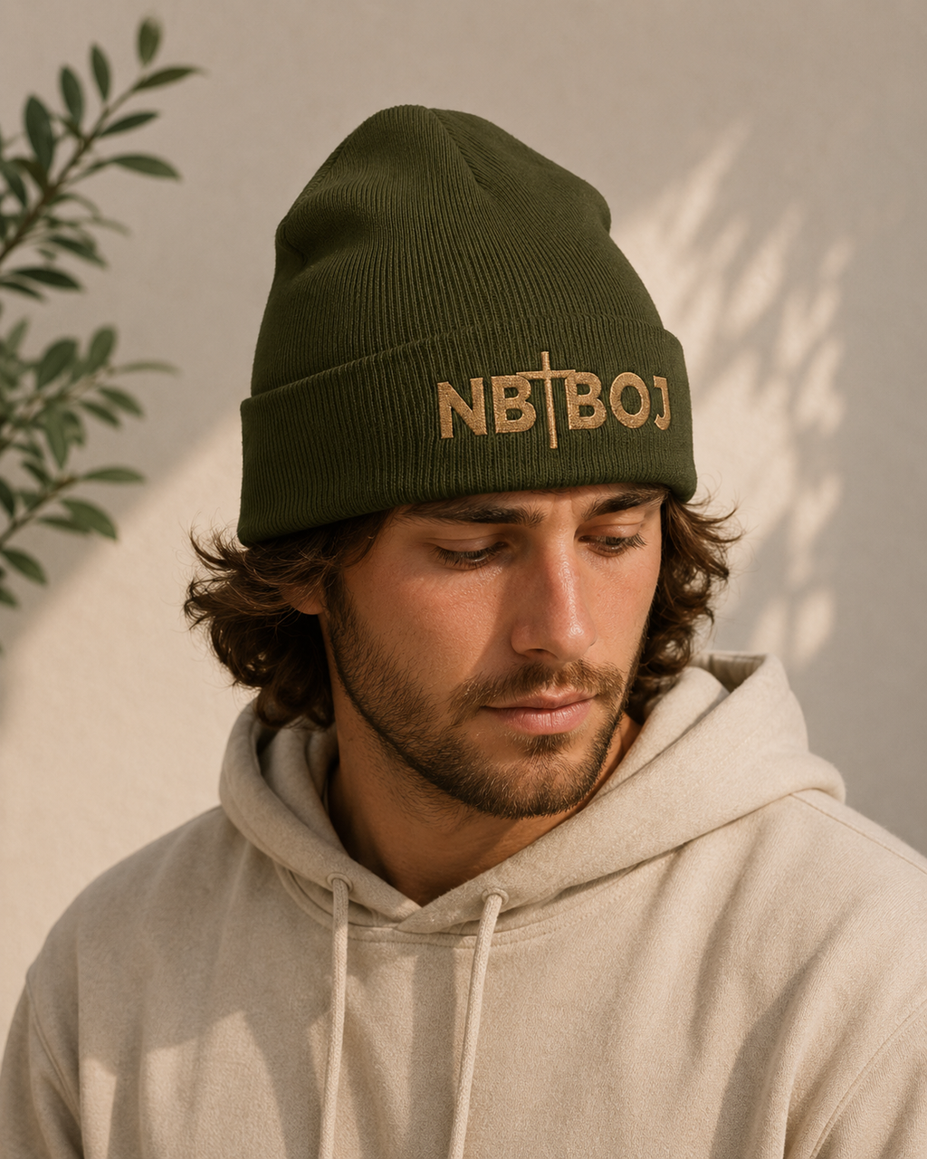NBTBOJ Beanie — Nothing But the Blood of Jesus Embroidered Cuffed Beanie | Loud About God