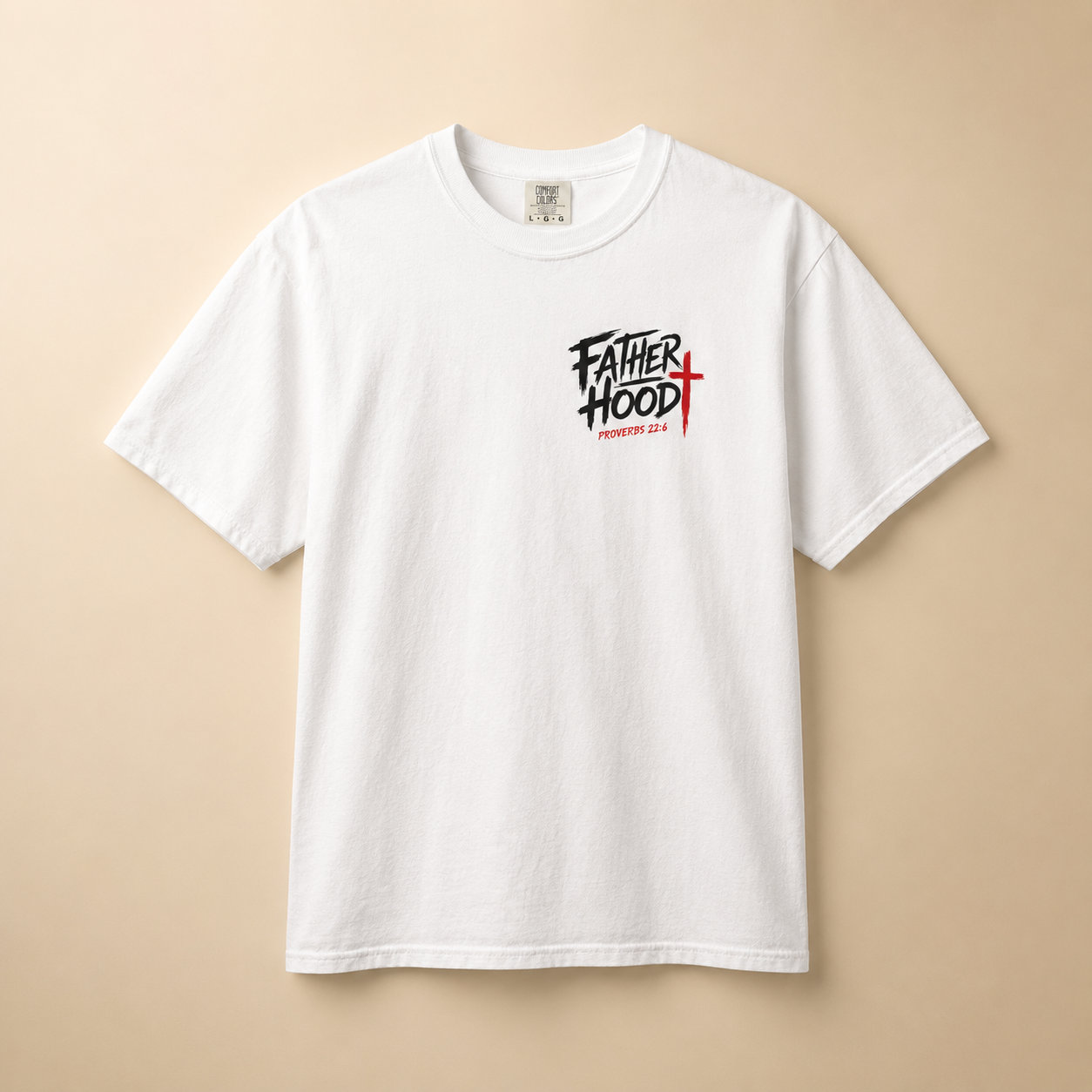 Fatherhood is Kingdom Work T-Shirt — Comfort Colors Christian Dad Tee | Proverbs 22:6